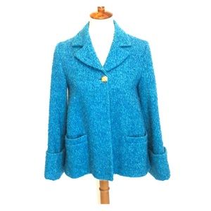 Authentic versace pea coat vintage turquoise S